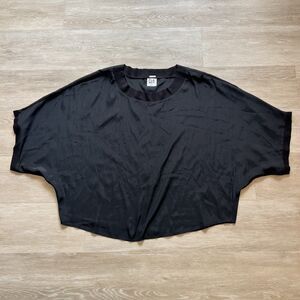 Planet by Lauren G Black Polysilk Blouse Top Women's-Size 2